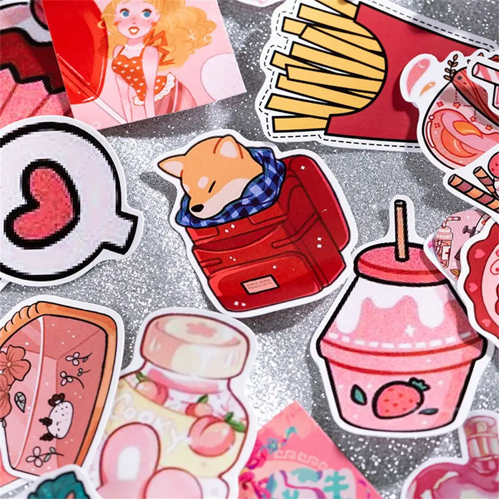 

50 Pcs Kawaii Stationery Stickers Scrapbooking Diary Planner Journal Stickers Craft Sweet Temptation Phone Decorative Stickers