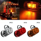 Боковой габаритный фонарь для прицепов, грузовиков, фургонов, 2 шт., светодиодные, боковые, габаритные фонари