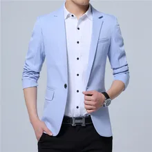 New Fashion Spring and Autumn Casual Men Blazer Cotton Slim England Suit Blaser  Male Jacket Blazer Men Size M-4XL (1)