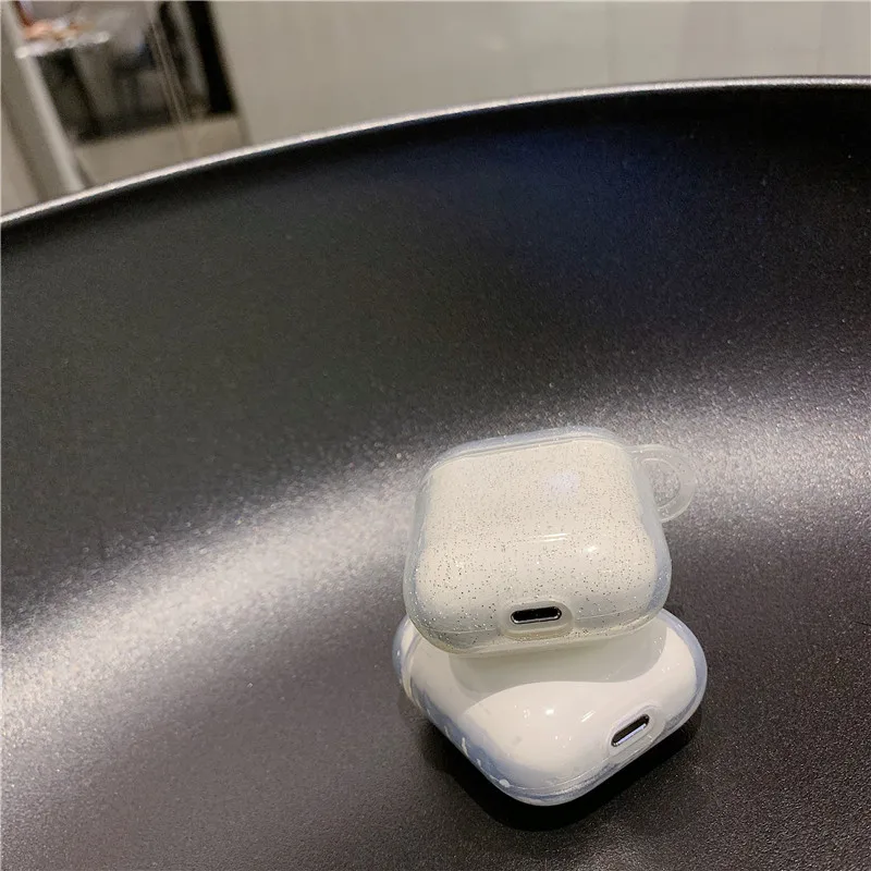 Чехлы для AirPods прозрачный Шикарный чехол для наушников Apple Air Pods зарядная коробка мягкий прозрачный чехол из ТПУ для кожи Airpods