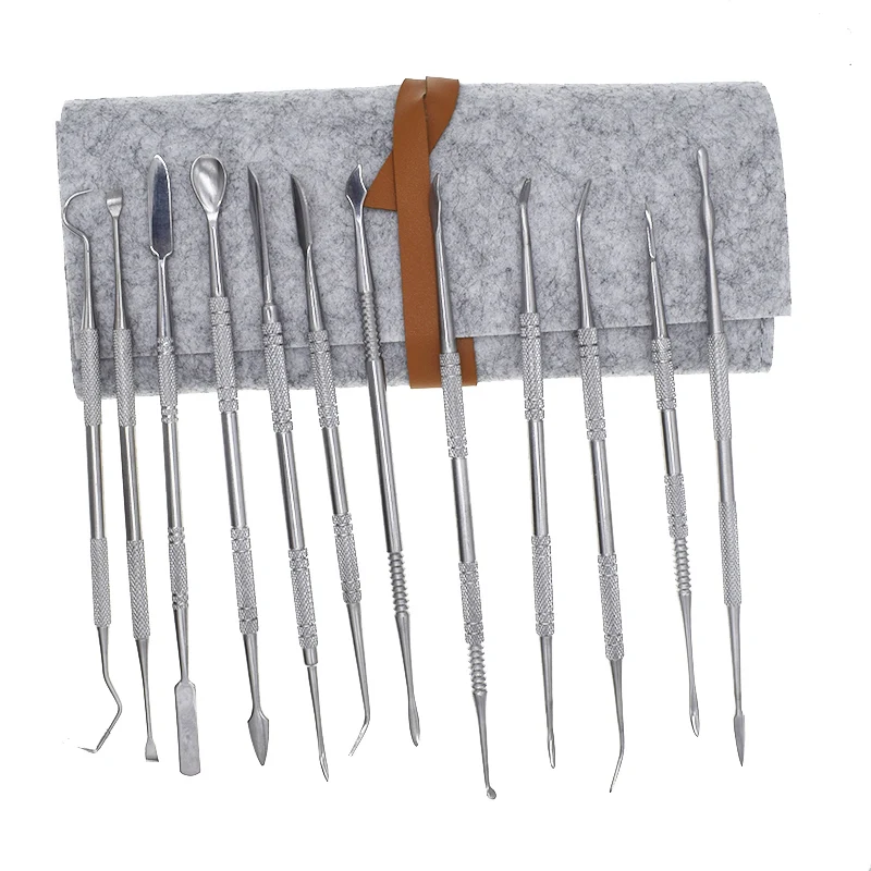 12 шт. набор инструментов из полимерной глины керамика нержавеющей стали