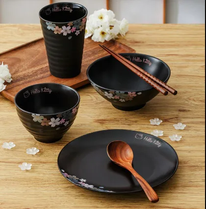 Посуда Керамическая Чаша Блюдо японская Ретро вишневая чаша котенок кухонные