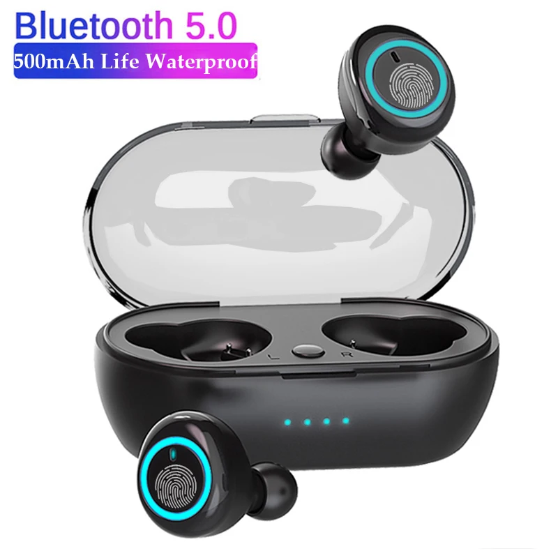 D10 TWS сенсорный Bluetooth V5.0 наушники HD стерео беспроводные наушники с шумоподавлением игровая гарнитура для смартфона