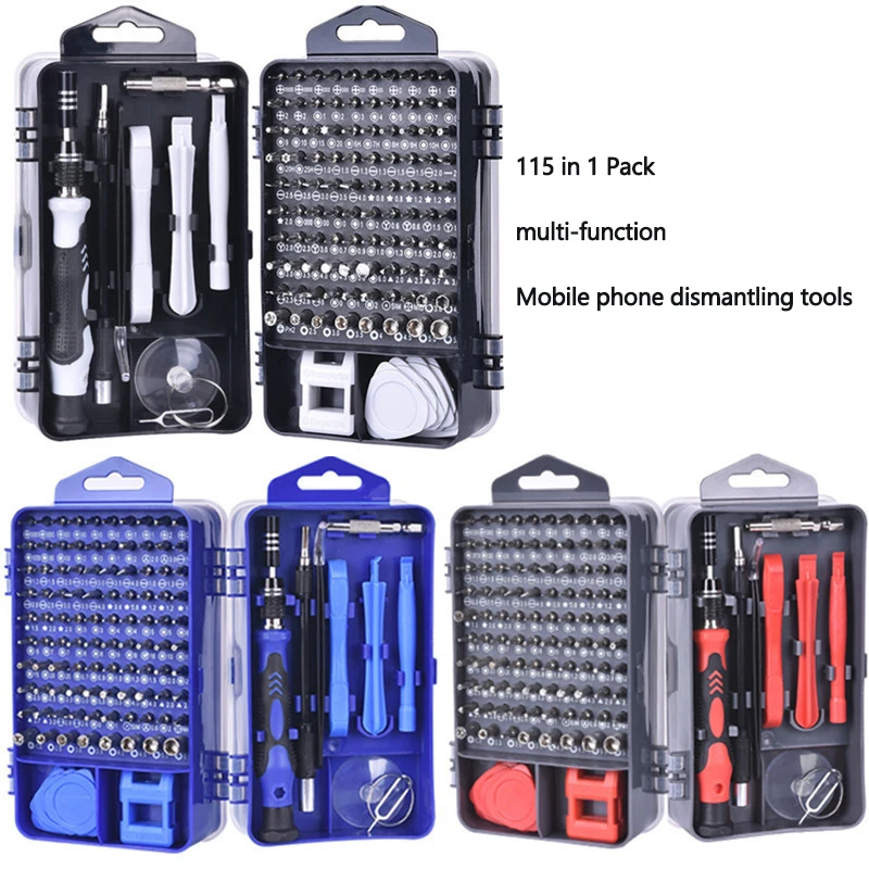 

115 In 1 Mobile Phone Repair Tool Set For IPhone IPad Samsung Cell Phone Opening Tools Set Hand Tools Repair Disassemble Kit