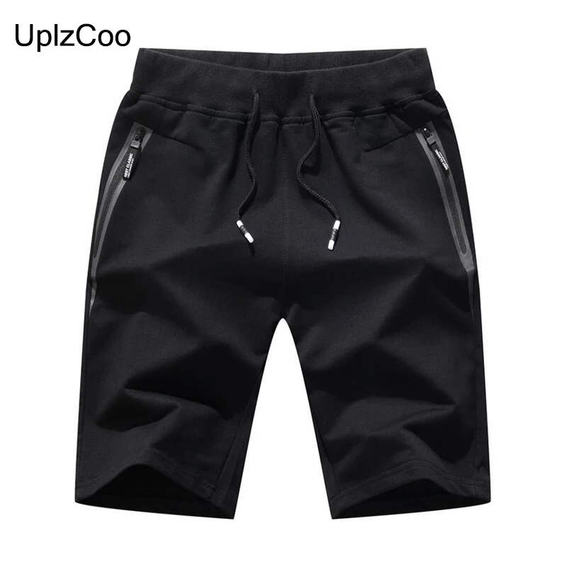Мужские хлопковые шорты UplzCoo однотонные спортивные дышащие пляжные мягкие с