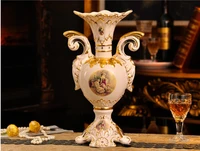 european vase ornaments luxurious creative vintage ceramic decorative handicraft living room tv cabinet decoration