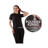 polymer sauna suit thermal perspiration short sleeve black undershirt tights belt original product