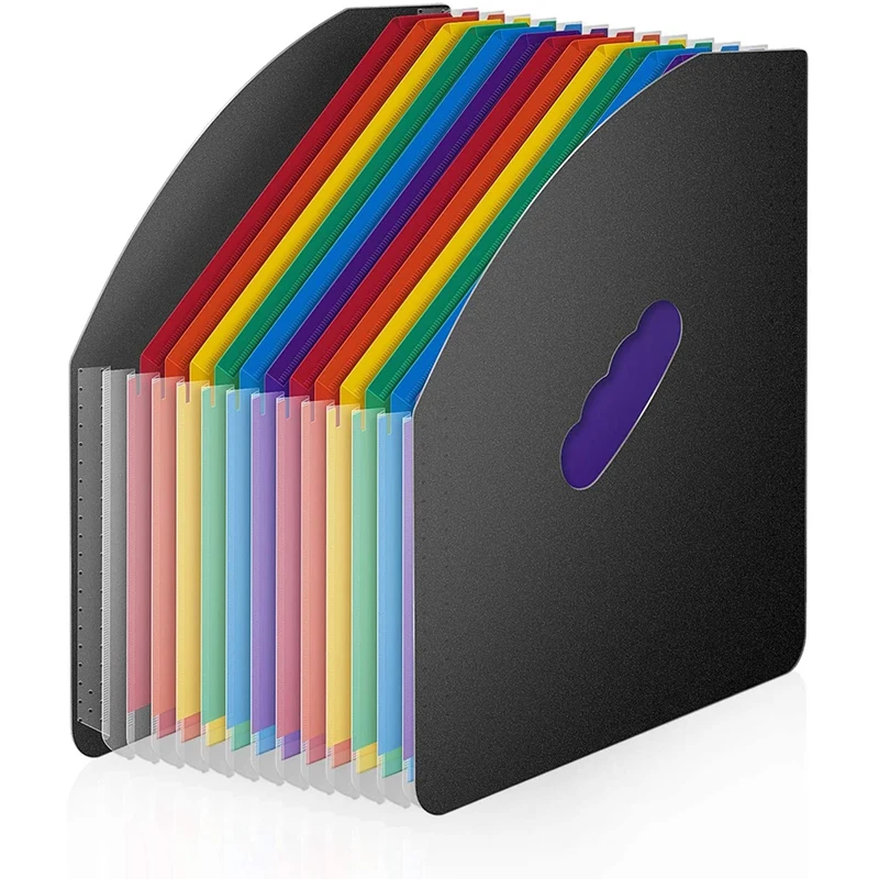 

File Organisers, A4 Document Organiser,File Folder Desktop Stand, Accordion Portable Files Wallets Plastic Accordion Bag
