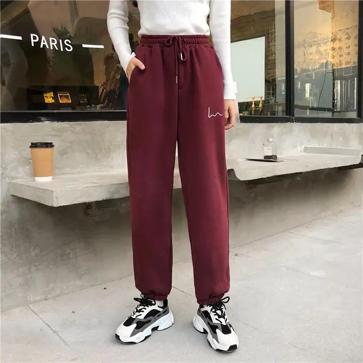 

2020 Fashion Casual Joggers Women Hip Hop Street High Waist Baggy Sweatpants Running Jogging Sport Pants Trousers Streetwear