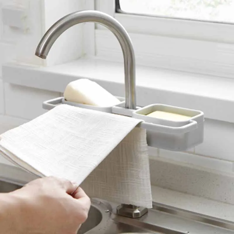 Сливный стеллаж для хранения пластмассовый кронштейн губки кухонной раковины