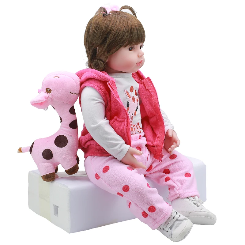Reborn bebe 46 см мягкий силиконовый reborn baby dolls meninaChristmas surprice подарок на день рождения |