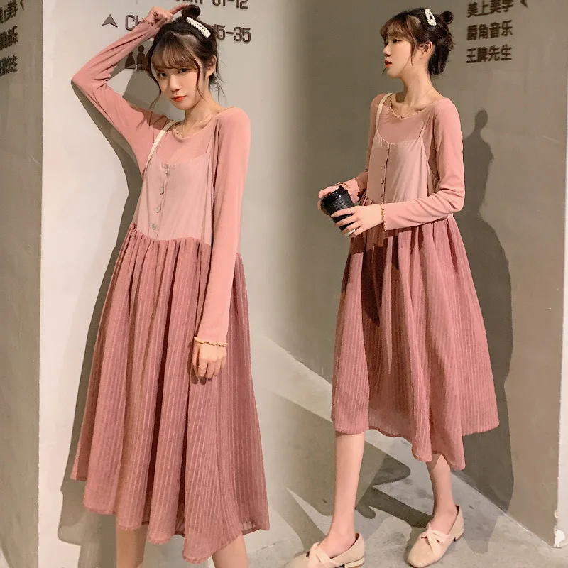 Новинка Осень 2020 Модный комплект одежды для беременных женщин рубашка с длинным