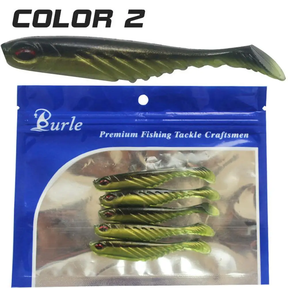 

5pcs/set Fishing Bait 7cm 7g Set Soft Lure T-tail Swimbaits Fishing Lure Set