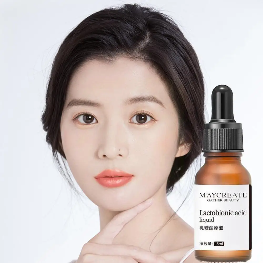15ml Lactobionic acid solution shrinks pores and relieves essence face skin renewal acid essence fruit closed M0Q5
