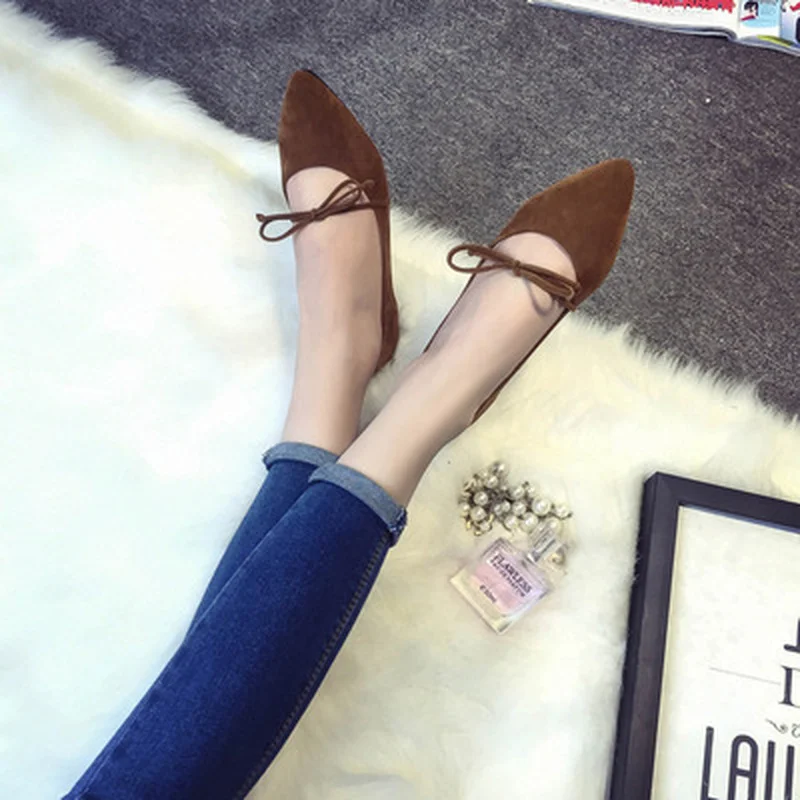 

Korean version flat sole Elegant and fashionable new single shallow mouth flat head and women's shoes lazy casual ladies' shoes