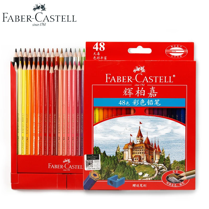Цветные карандаши Faber Castell 36/48/72 для жирных лаписа профессиональные цветные