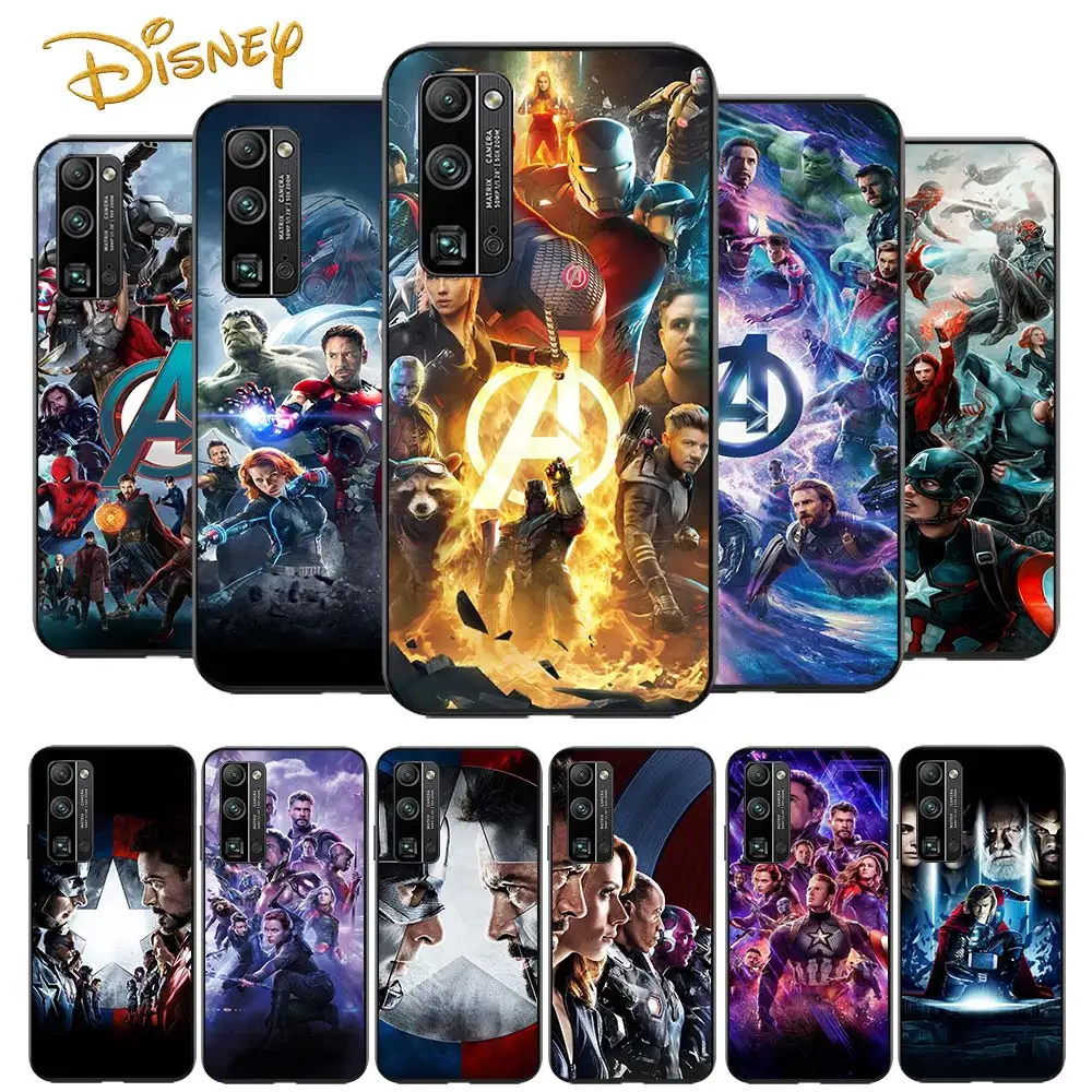 

Avengers hero for Huawei Honor V30 20 Pro X10 9S 9A 9C 9X 8X 10 9 Lite 8 7 Pro Silicone Soft Black Phone Case