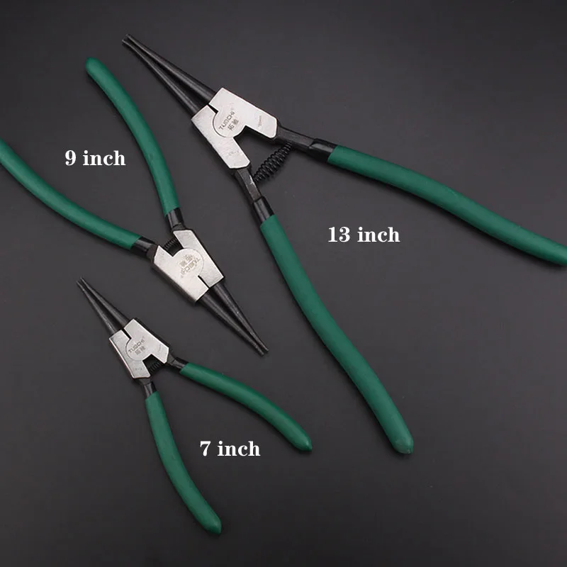 

9/13 inch Heavy Duty Circlip Pliers Kit CR-V Circlip Pliers for Internal External Spring Bent Straight Snap Ring Disassembly