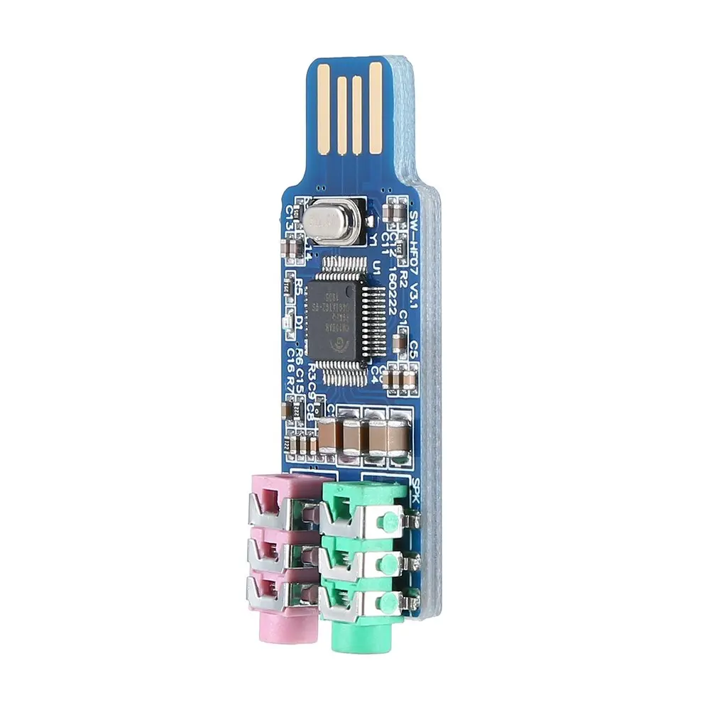 Бесплатный привод Usb звуковая карта внешняя звуковая карта компьютера ноутбук звуковая карта Cm108 чип Hf07
