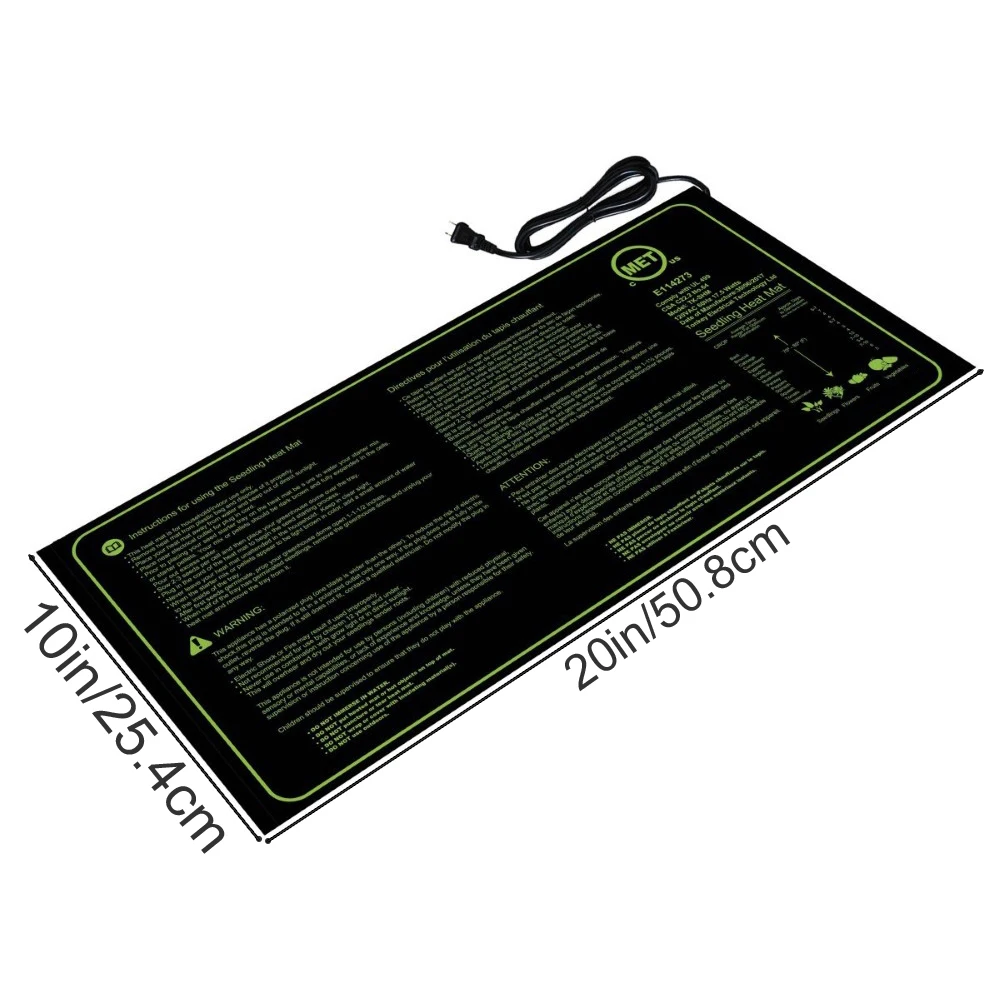 

Seedling Heating Mat Waterproof Plant Seed Germination Propagation Clone Starter Heated Pad Household Garden Supplies
