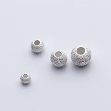 Матовые бусины из серебра 925 пробы 10 шт./лот Переводные