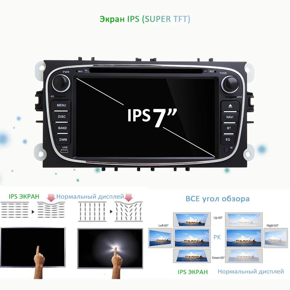 DSP ips Android 9,0 64G 2 din автомобильный DVD для FORD focus Mondeo S-MAX C-MAX Galaxy kuga мультимедийный плеер gps Радио стерео Авто audi