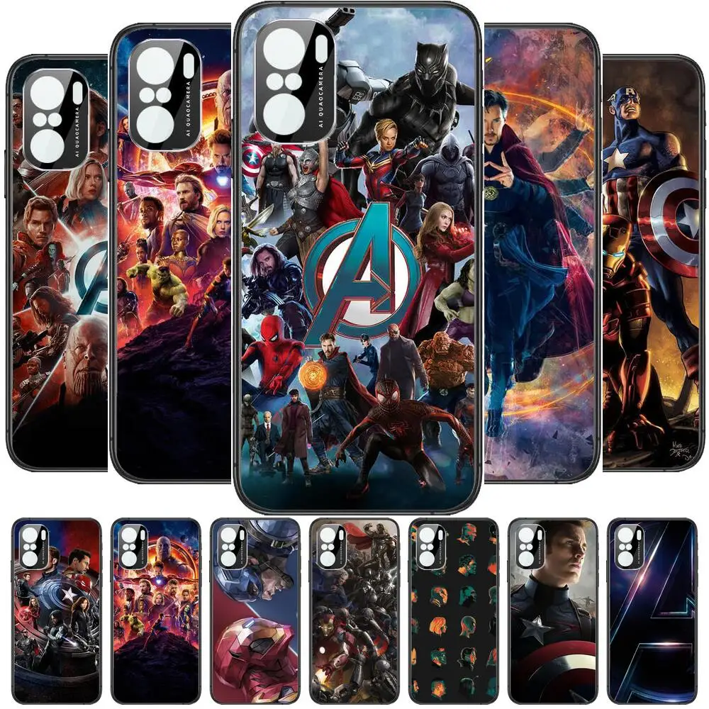 

Marvel Comics Phone Case For xiaomi redmi POCO F1 F2 F3 X3 Pro M3 9C 10T Lite NFC Anime Black Cover Silicone Back Prett mi 10 ul