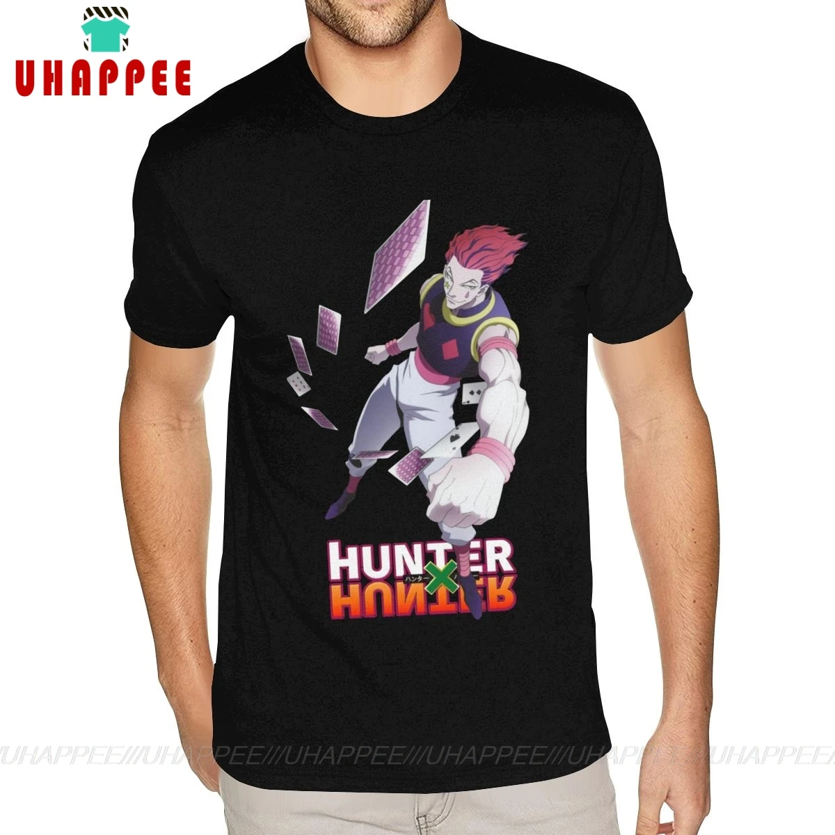 Футболки с коротким рукавом и круглым вырезом из чистого хлопка Hisoka Hunter X TeeShirts Crazy