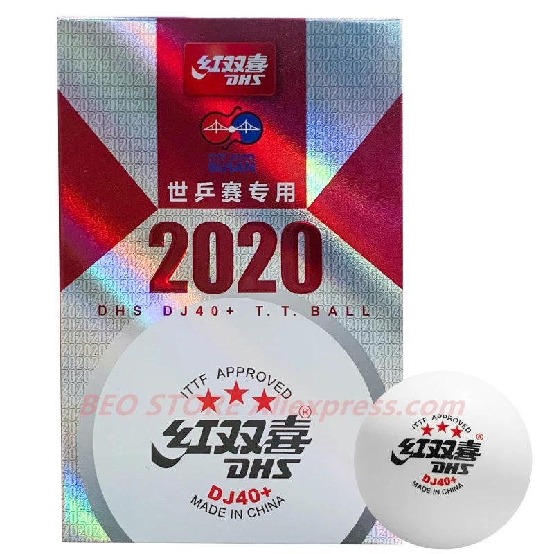 

30 balls/ 60 balls DHS DJ40+ 3-Star Table Tennis Ball 2020 BUSAN World Championships 3 Star Plastic ABS DHS Ping Pong Ball