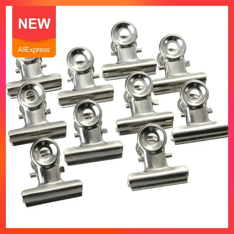 

10pcs/set 20mm Steel Ticket Clip Round-head Durable Financial Quality Office Supplies Clip High N1D6