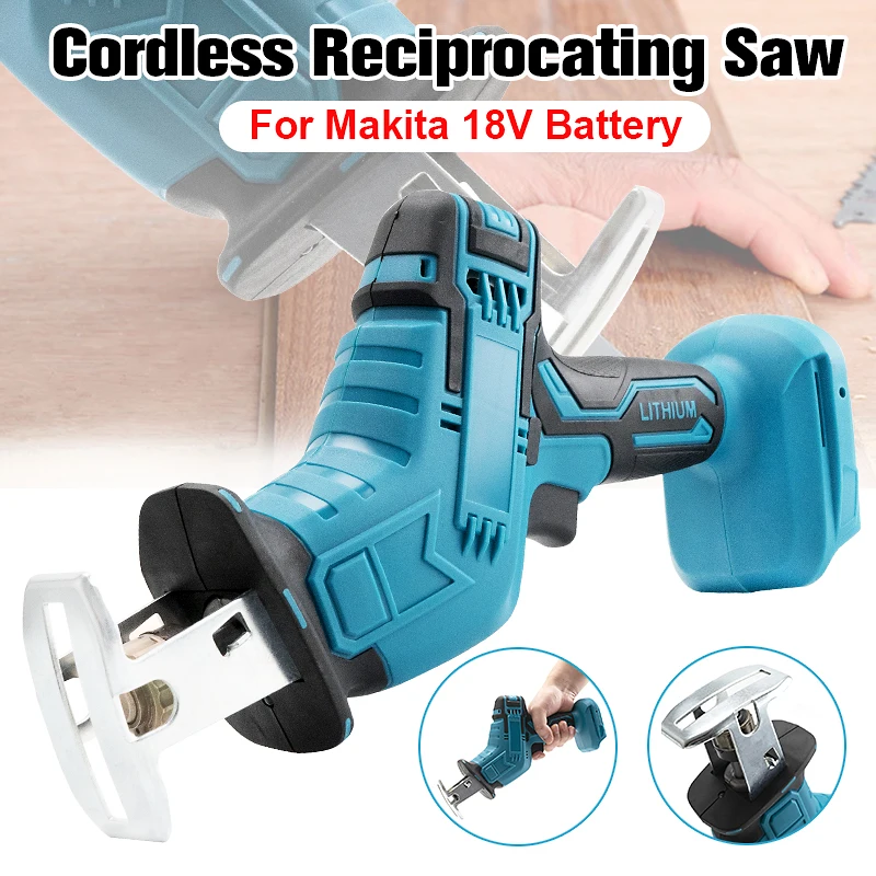 

Cordless Reciprocating Saw Portable Replacement Electric Saw Metal Wood Cutting Machine For 18V Makita Battery Without Battery