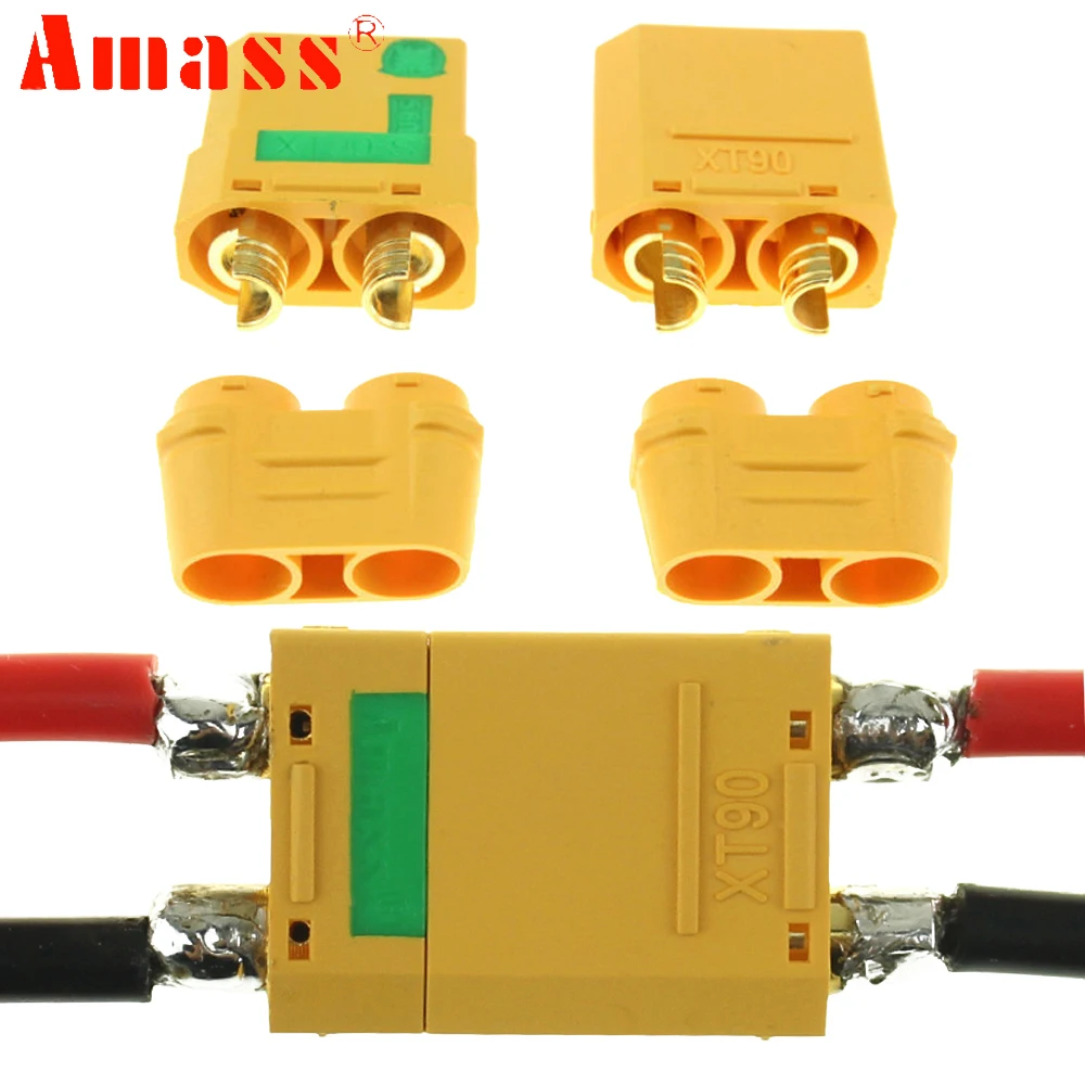 XT90S 1 пара Amass XT90 S разъем штекер/гнездо для FPV дрона батареи|spark|spark plug connectorspark |