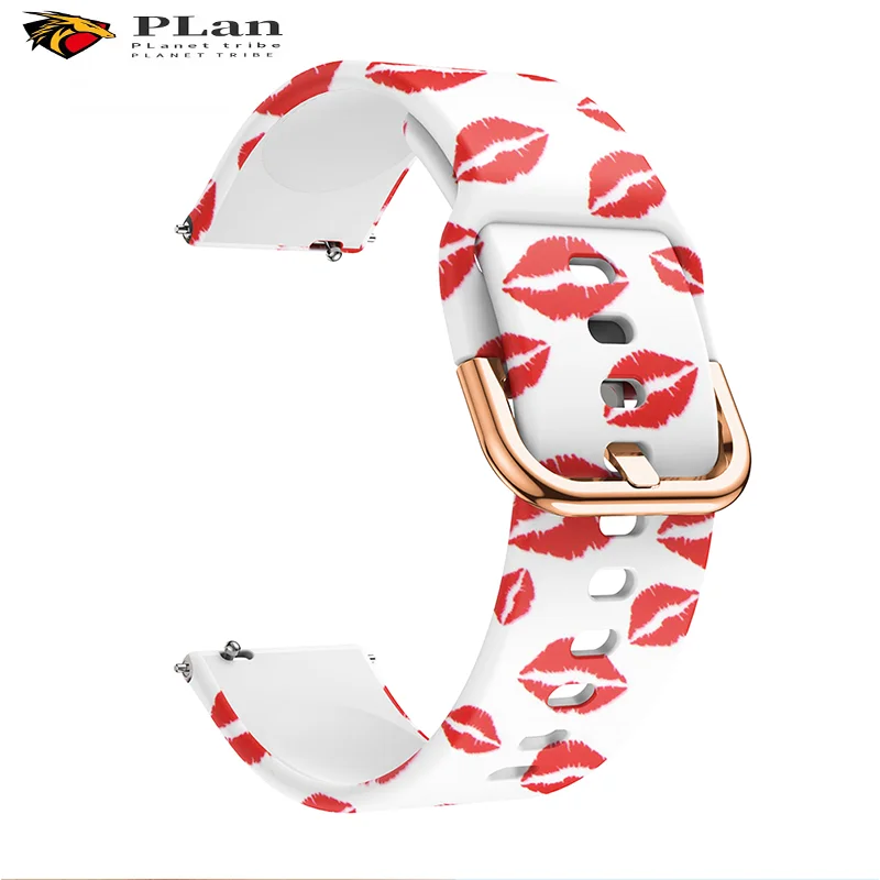 

Ремешок T80 Для женских умных часов, силиконовый мягкий резиновый браслет с цветочным рисунком, для девушек