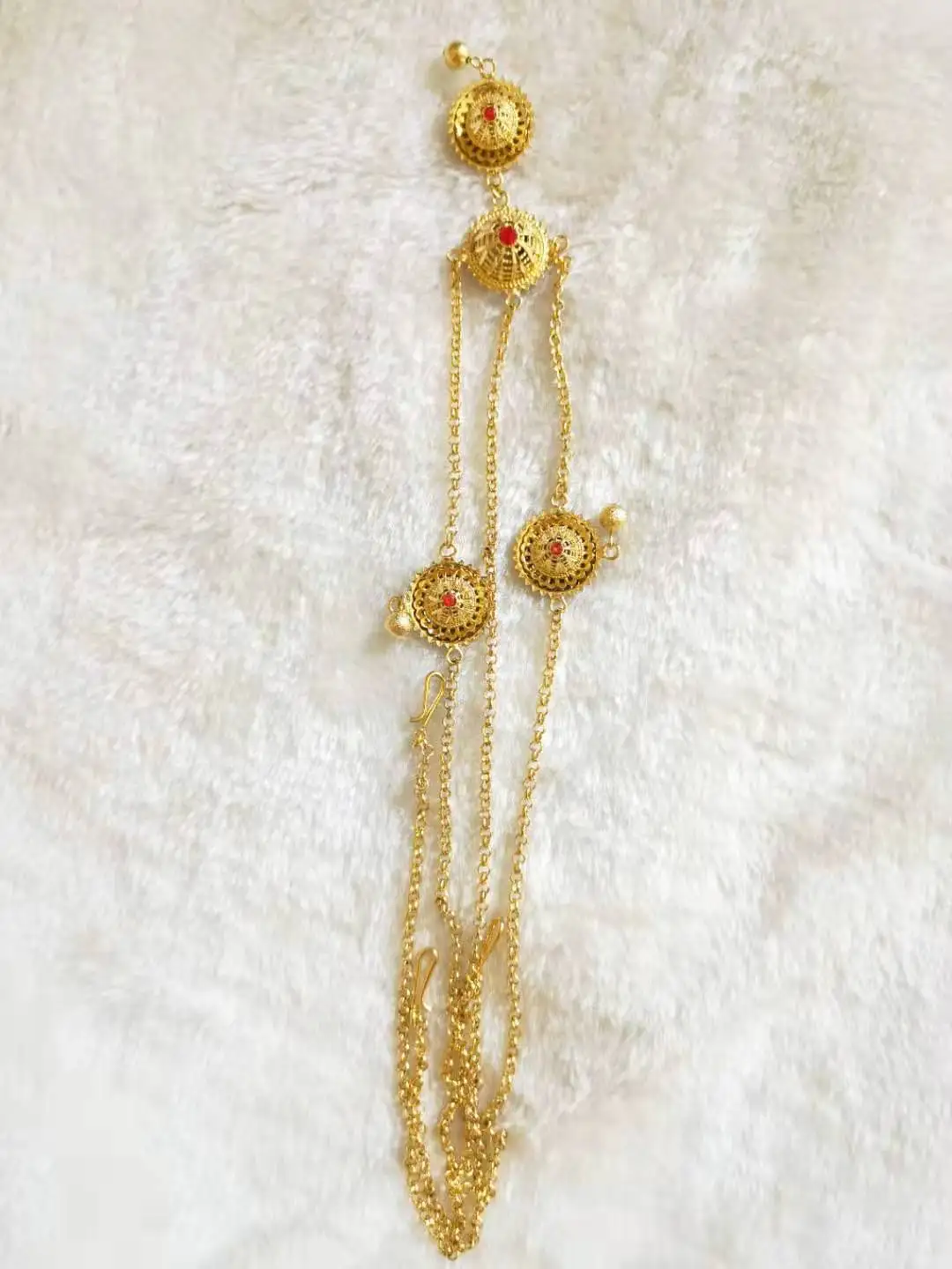 Adixyn Эфиопский золото бижутерия-цепочка для волос женщин с покрытыем цвета