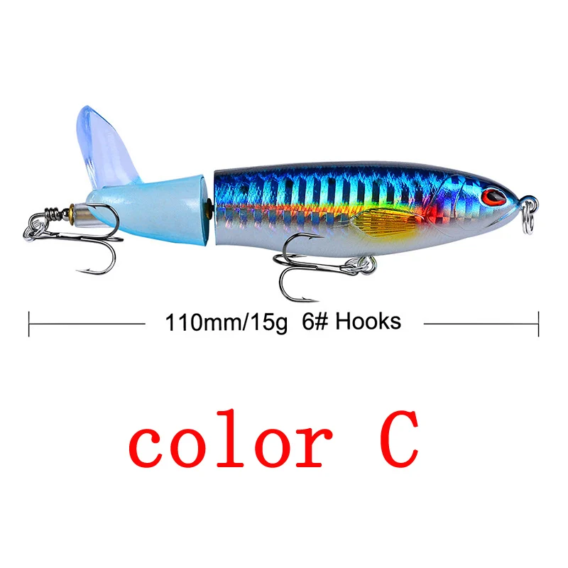 1Pc Whopper Plopper Bass Pike Fishing Lure Stickbait Pencil Topwater Artificial Bait Hard Lures For Fish Goods Top Water Tackle - купить по