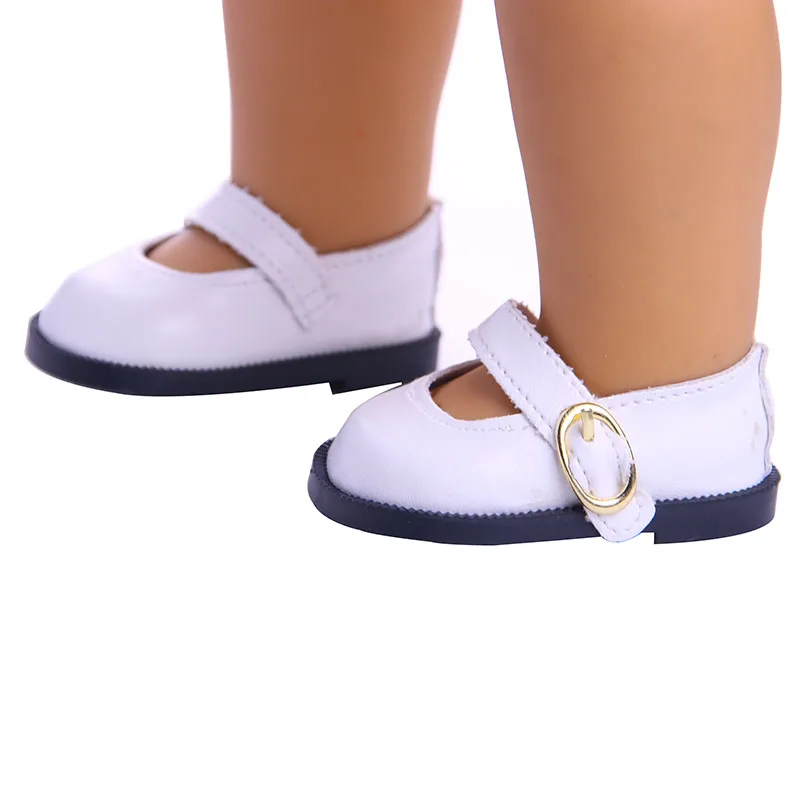 LUCKDOLL PU Sneakers Fit 18 Inch American 43cm Baby Doll Clothes Accessories,Girls Toys,Generation,Birthday Gift