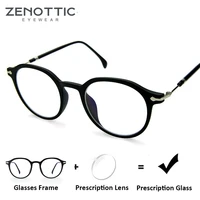 zenottic round prescription glasses men women anti blue ray photochromic eyeglasses frame retro reading myopia optical spectacle