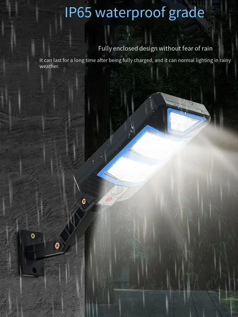 

Powerful Led Solar Street Light Outdoor Solar Lamp Powered Sunlight Wall Light IP65 Waterproof PIR Motion Sensor Street Light fo