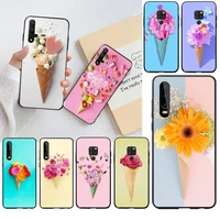 nbdruicai candy colors ice cream flower customer phone case for huawei p30 p20 lite mate 20 pro lite p smart 2019 prime