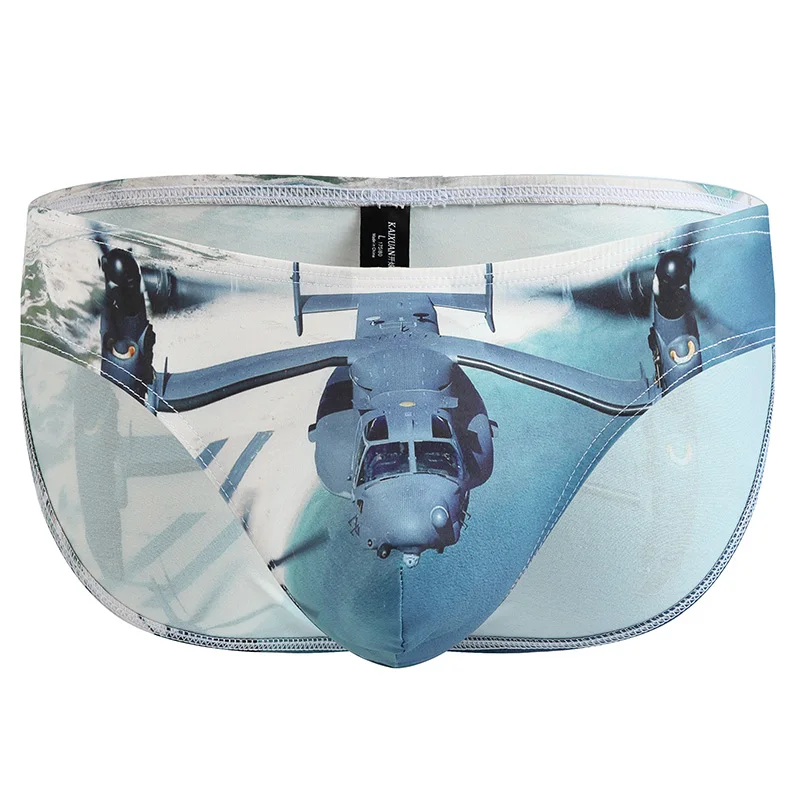 Трусы брифы мужские с U образным выпуклым мешочком дышащие эластичные трусы