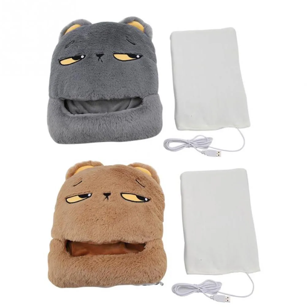 Cute Feet Warm Slippers USB Foot Warmer Shoes Computer PC Electric Heat Slipper for Home Travel Office voetverwarmers | Дом и сад