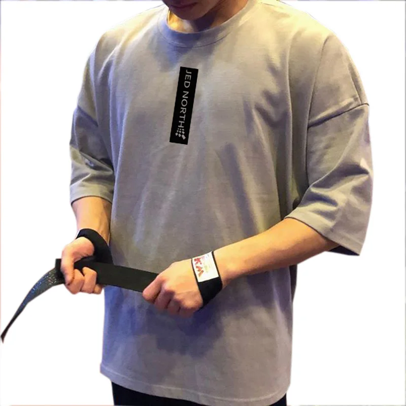 2020 Мужская футболка с короткими рукавами модные тренажерные залы из джерсовой