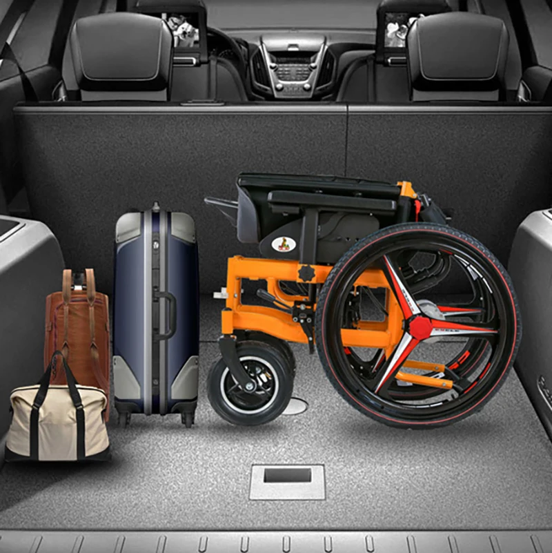 Electric Wheelchairs Foldable and Portable Small Old Man Automatic Intelligent Hand-Plough Wheel Chair Scooter for the Disabled | Спорт и