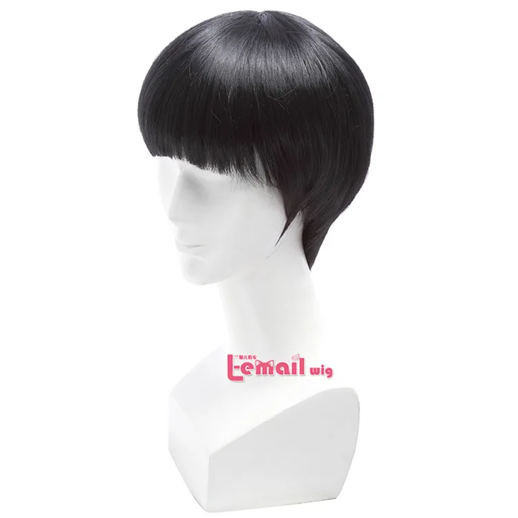 L-email парик, бренд, Mob Psycho 100, Shigeo Kageyama, парики для косплея, короткие черные термостойкие синтетические волосы, парик для косплея