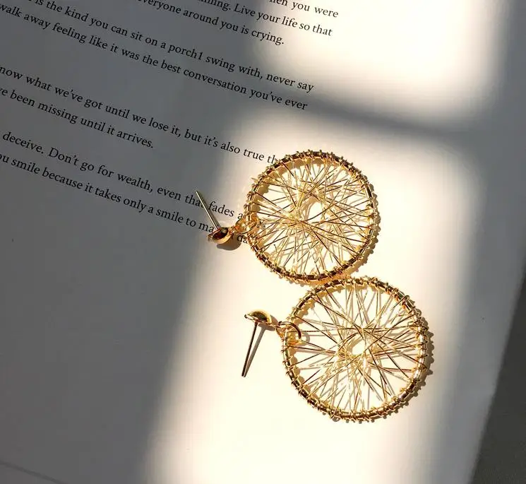 Япония и Корея простая Мода Металлическое геометрическое кольцо сетка личность