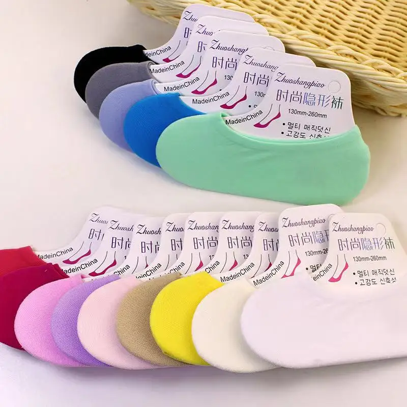 

Summer Candy Color Magic Socks Wholesale Ladies Invisible Velvet Breathable Boat Socks Women's Sports And Leisure Boat Socks