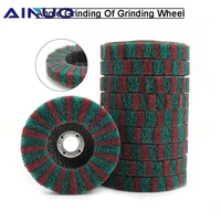 100mm 4 nylon fiber flap wheel disc non woven scouring pad grinding wheel buffing pad polishing metal 240 grit