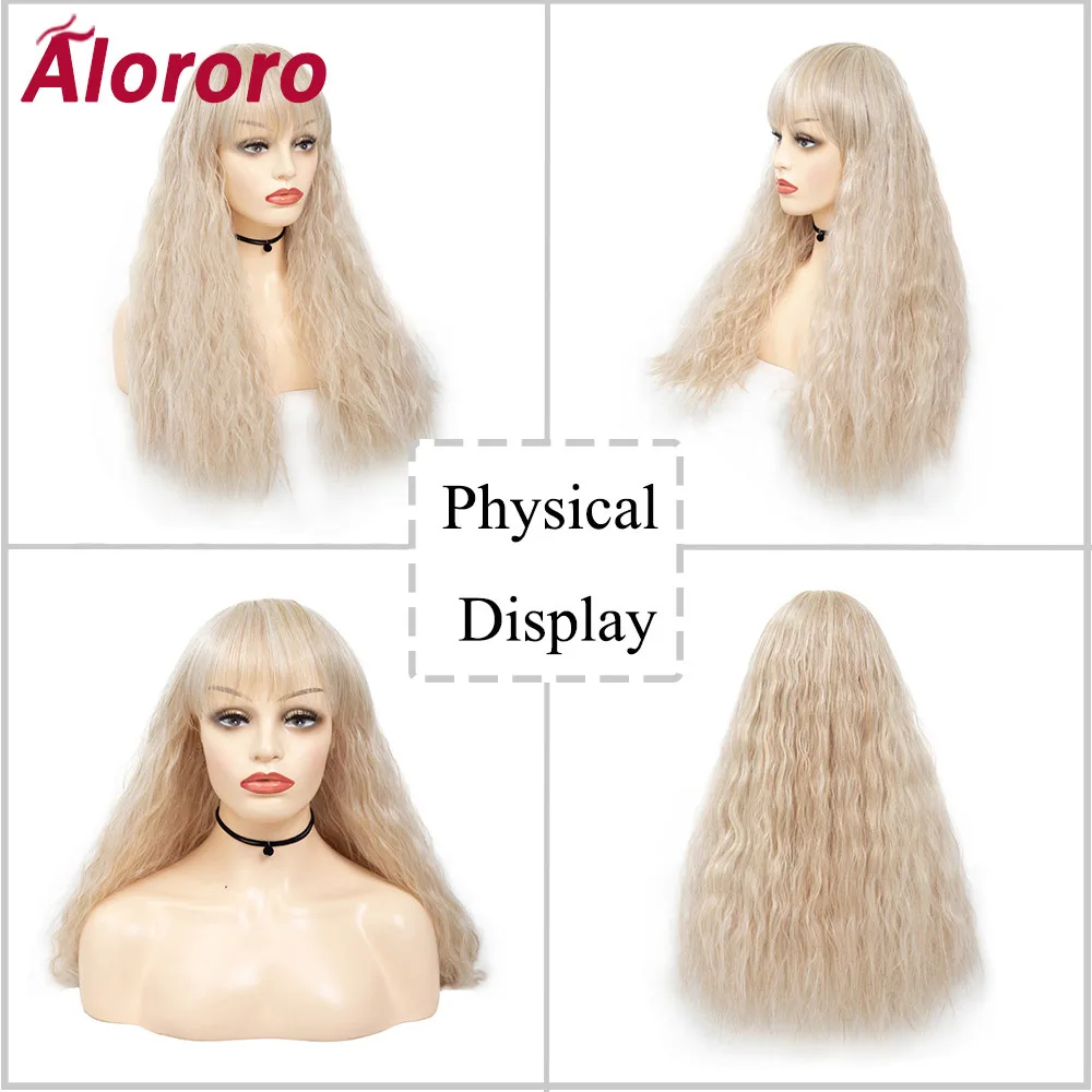 

Alororo Long Curly Wig Women Wigs Synthetic Hair Wigs High Temperature Wire Lolita Female Fake Hair Use for Party and Cosplay