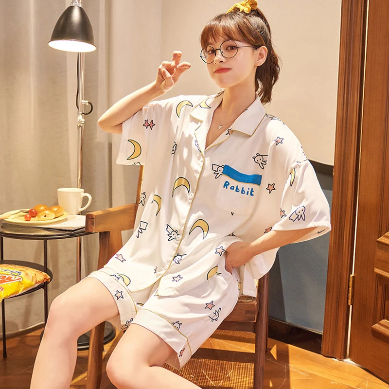 

2021 summer and autumn new cute bunny loungewear two-piece suit 2099