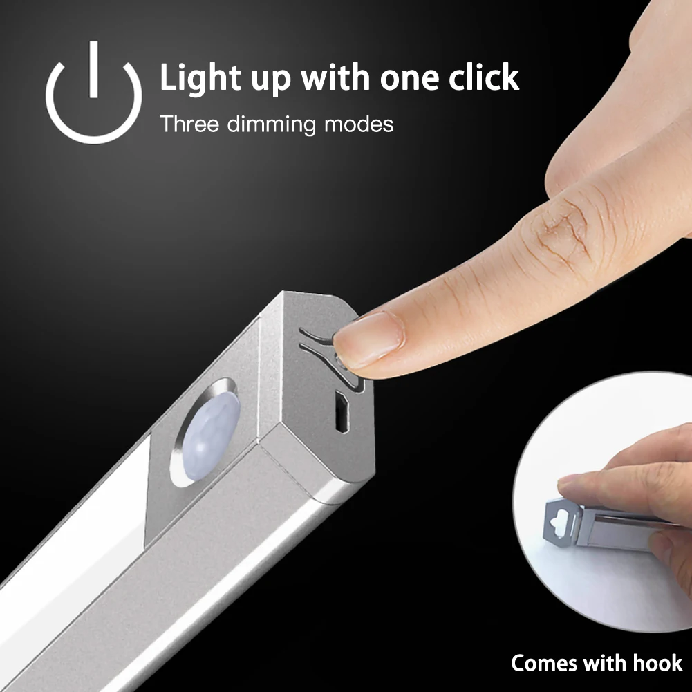4014 Lamp Bead Under Cabinet Night Light USB Rechargeable Motion Sensor Closet Kitchen Bedroom Lighting Wall | Лампы и освещение